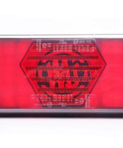 Piloto trasero multifunción LED, derecho, rojo/naranja/blanco, 12-24V, 236x104x40.5mm
