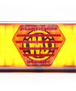 Piloto trasero multifunción LED, derecho, rojo/naranja/blanco, 12-24V, 236x104x40.5mm