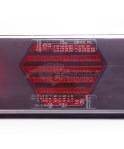 Piloto trasero multifunción LED, derecho, rojo/naranja/blanco, 12-24V, 236x104x40.5mm