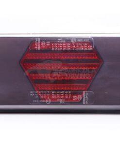 Piloto trasero multifunción LED, derecho, rojo/naranja/blanco, 12-24V, 236x104x40.5mm