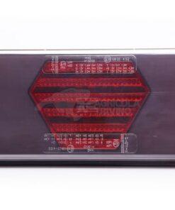 Piloto trasero multifunción LED, derecho, rojo/naranja/blanco, 12-24V, 236x104x40.5mm