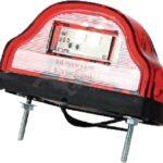 Luz de matrícula LED, 12-24 V, roja, 101 x 58 x 59,6 mm, Kramp
