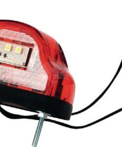 Luz de matrícula LED, 12-24 V, roja, 101 x 58 x 59,6 mm, Kramp