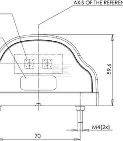 Luz LED de matrícula con cable de 2 m 24 Luz LED de matrícula con cable de 2 m