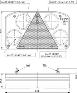 Luz trasera LED, dcha.