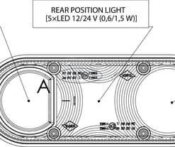 Luz trasera LED, izda.