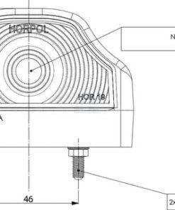 Luz de placa matrícula 5 W, rectangular, 12/24 V, blanco, 97 x 62 x 61,8 mm, gopart