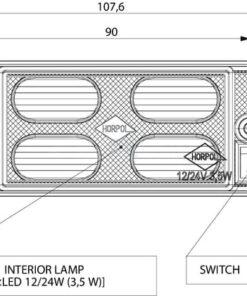 Luz interior con interruptor 10 Luz interior con interruptor