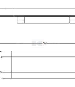 Luz interior con interruptor, 200 mm 5W
