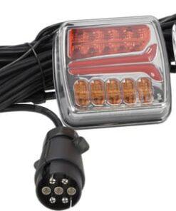 Set de luces con cable LED, 12-24 V, fijación atornillable posterior, cable 12,5 m, Kramp