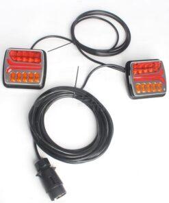 Set de luces con cable LED, 12-24 V, fijación atornillable posterior, cable 12,5 m, Kramp