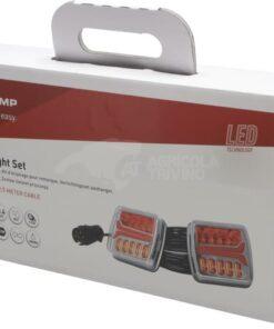 Set de luces con cable LED, 12-24 V, fijación atornillable posterior, cable 12,5 m, Kramp