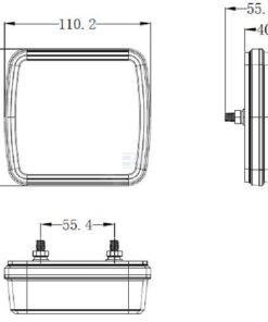 Set de luces con cable LED, 12-24 V, fijación atornillable posterior, cable 12,5 m, Kramp