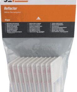 Reflector, blanco, rectangular