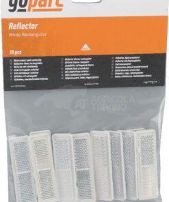 Reflector, blanco, rectangular
