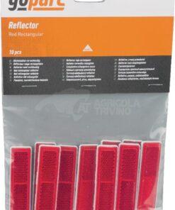 Reflector, rojo, rectangular