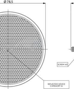 Reflector, blanco, redondo