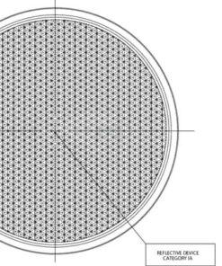 Reflector, blanco, redondo