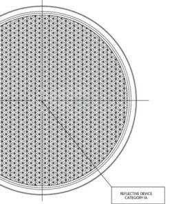 Reflector, rojo, redondo