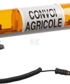 Barra luz rotativa halógena, "Convoi Agricole", ámbar/blanco, 12 V, 755 mm, fijación magnética, Sirena