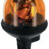 Faro rotativo halógeno Megalux, ámbar, 12/24 V 55/70 W, fijación mástil fexible Ø132 x 210, Ajba
