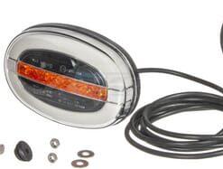 Luz frontal LED multifunción, ovalada, 12-24V, 136,4 x 91 x 40 mm, Kramp
