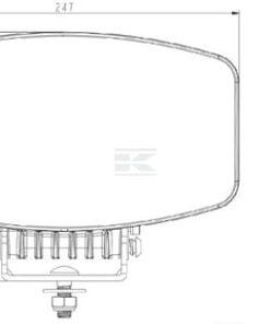 Faro LED, 100 W, rectangular, 9-36 V, 247x176x92 mm Kramp
