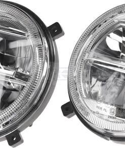 Faros LED, 22/21 W, redondos, 9-36 V, Ø140 mm, luz alta/luz baja, conector H4, par, Kramp