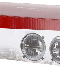 Faros LED, 22/21 W, redondos, 9-36 V, Ø140 mm, luz alta/luz baja, conector H4, par, Kramp 32 Faros LED, 22/21 W, redondos, 9-36 V, Ø140 mm, luz alta/luz baja, conector H4, par, Kramp