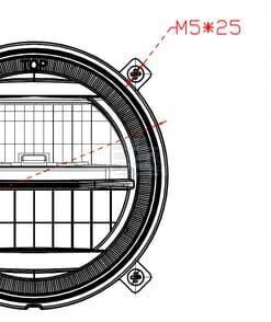 Faros LED, 22/21 W, redondos, 9-36 V, Ø140 mm, luz alta/luz baja, conector H4, par, Kramp 42 Faros LED, 22/21 W, redondos, 9-36 V, Ø140 mm, luz alta/luz baja, conector H4, par, Kramp