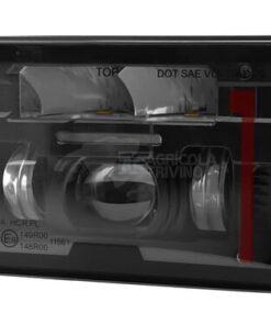 Headlight LED, 23/45W, rectangular, 12-24V, 168x107x82mm, High beam/Low beam, heated, Kramp