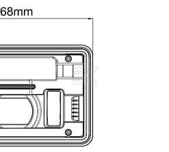Headlight LED, 23/45W, rectangular, 12-24V, 168x107x82mm, High beam/Low beam, heated, Kramp