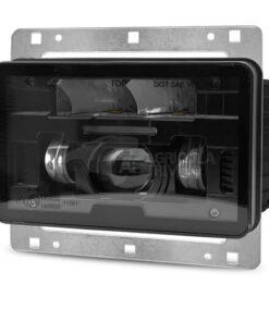 Headlight LED, 23/45W, rectangular, 12-24V, 168x107x82mm, High beam/Low beam, heated, Kramp
