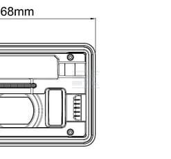 Headlight LED, 23/45W, rectangular, 12-24V, 168x107x82mm, High beam/Low beam, heated, Kramp