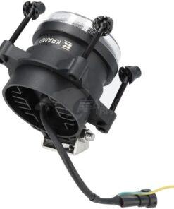 Headlight LED, 25/5W, round, 10-30V, diameter 90mm, high beam, position light, H9 connector, Kramp