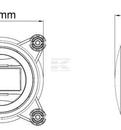 Headlight LED, 25/5W, round, 10-30V, diameter 90mm, high beam, position light, H9 connector, Kramp