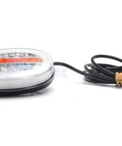 Luz frontal multifunción LED, ovalada, con repetidor, 12-24V, 136.4x91x40mm