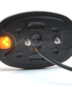 Luz frontal multifunción LED, ovalada, con repetidor, 12-24V, 136.4x91x40mm