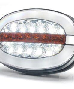Luz delantera multifunción LED, ovalada, 12-24V, 136.4x91x40mm