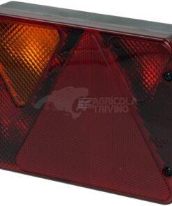 Luz trasera Izda. 6 funciones, rectangular, roja/naranja, atornillable, 188 x 51 x 135 mm, 5-pines/4-pines, Ajba