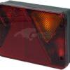 Piloto trasero DCH., rectangular, rojo/naranja, atornillable, 188x51x135 mm, 5 polos/4 polos, Ajba