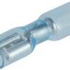 Conector de cuchilla hembra termorretráctil, azul, 1,5-2,5mm², 6,3x4,8mm