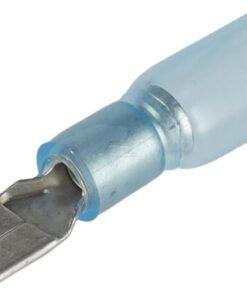 Conector de cuchilla macho termorretráctil, azul, 1,5-2,5mm², 6,3x4,8mm