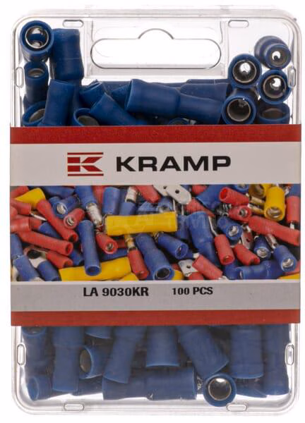 Conector redondo azul aislado 1,5-2,5 mm² 2 Conector redondo azul aislado 1,5-2,5 mm²