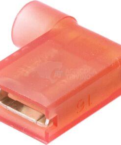 Terminal cable conector angular, rojo