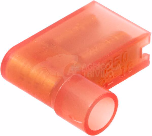 Terminal cable conector angular, rojo 2 Terminal cable conector angular, rojo
