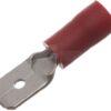 Terminal plano macho, rojo, 0.5-1mm² 6.3x0.8mm (100 uds.)