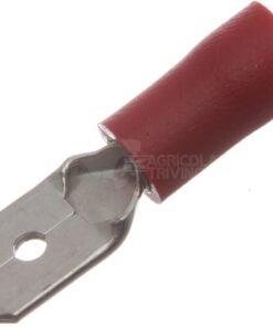 Terminal plano macho, rojo, 0.5-1mm² 6.3x0.8mm (100 uds.)