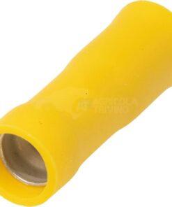 Conector de empalme tipo bala, hembra, amarillo, 4-6mm² Ø5mm (50 uds.)