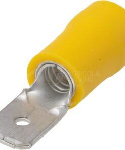 Terminal plano macho, amarillo, 4-6mm² 6.3x0.8mm (50 uds.)